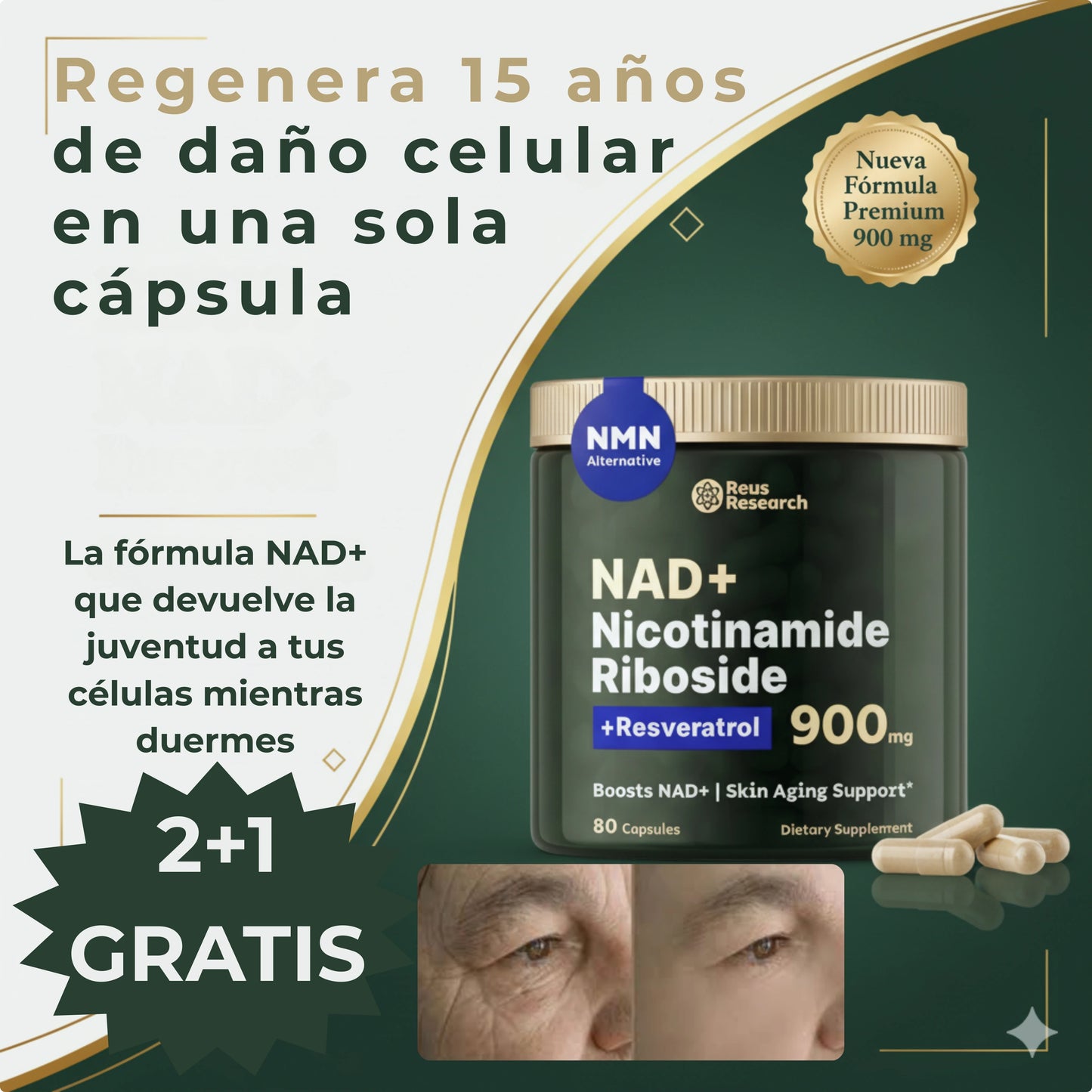 Regenera Tu Piel Desde Dentro con NAD+ Premium