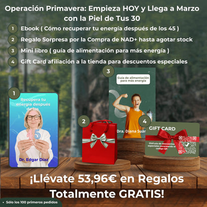 Rejuvenece Tu Piel Desde Dentro | NAD+ 900mg + Resveratrol