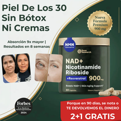 Rejuvenece Tu Piel Desde Dentro | NAD+ 900mg + Resveratrol