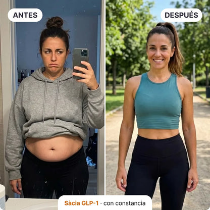 Antes y después con Sàcia GLP-1 — del espejo al parque