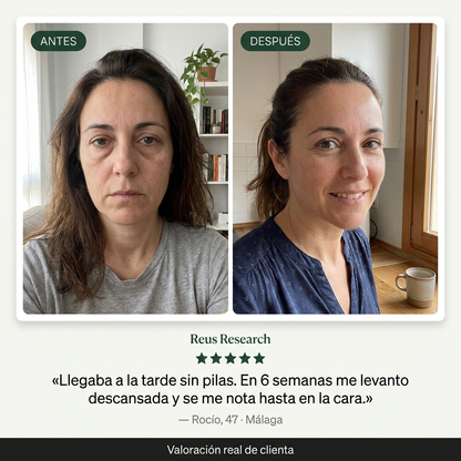 Antes y después: más descansada y con energía en 6 semanas